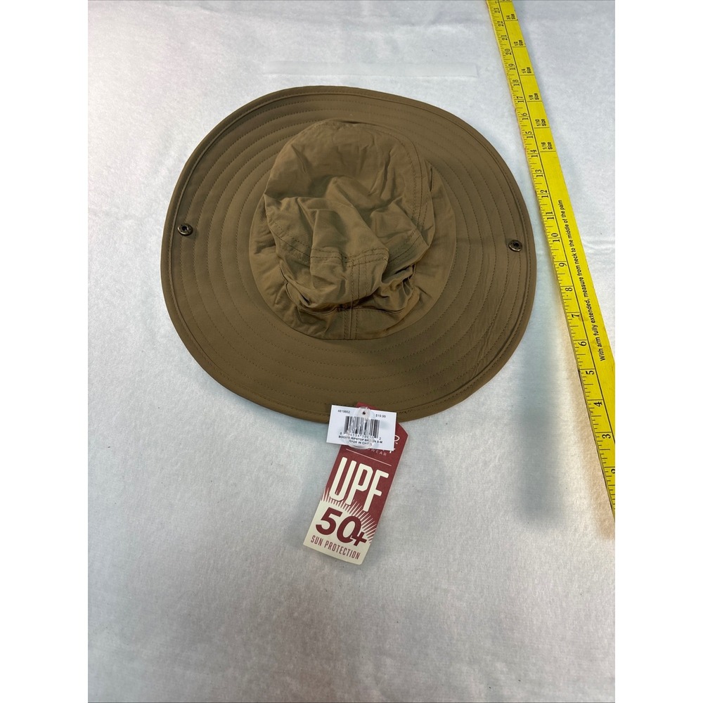 Infinity Headwear Boonie Ripstop Brown Sun Hat UPF‎ 50+ Wide Brim S/M NEW